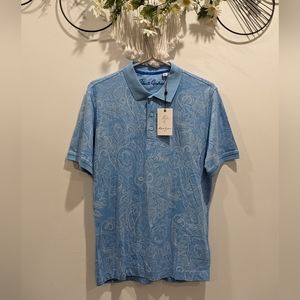Robert Graham Polo Shirt for Men in Size Small, Light Blue. NWT.
